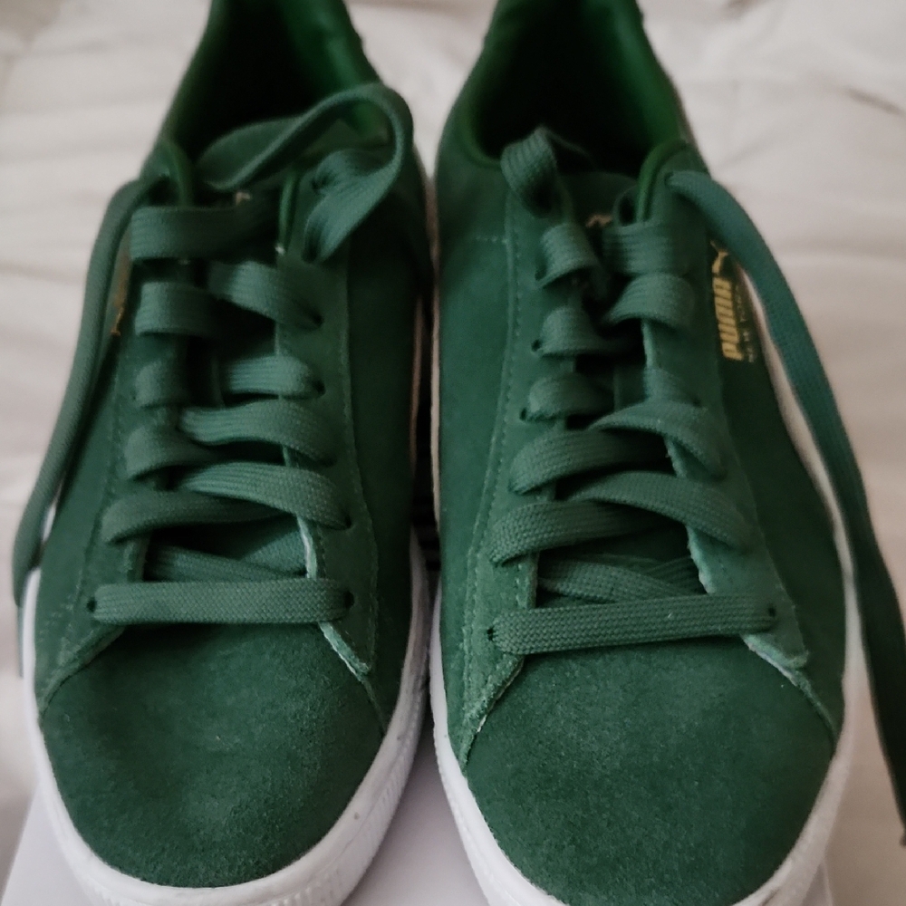 Puma NYC Forest Green Suede Tennis